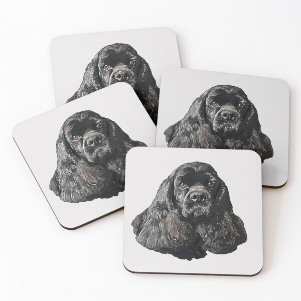 Item preview, American Cocker Spaniel Stunning Black Dog designed and sold by ElegantCat.