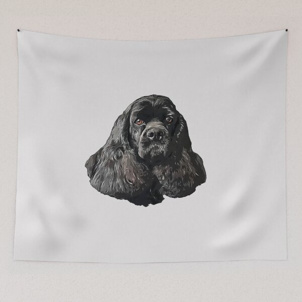 Item preview, American Cocker Spaniel Stunning Black Dog designed and sold by ElegantCat.