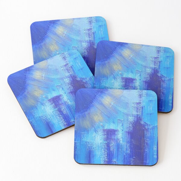 Item preview, Illuminated | Blue Acrylic Painting | Golden Highlights | High Frequency designed and sold by JillyJ05.