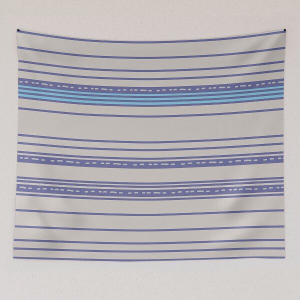 Item preview, blue stripes on gray designed and sold by Meg M Studio.