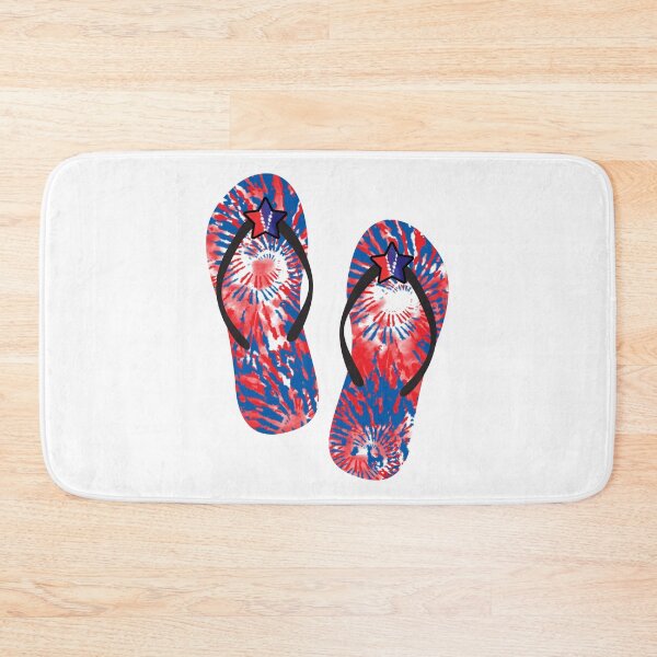 Item preview, Tie Dye Flip Flops go everywhere with red and blue color designed and sold by MisPuHoney.