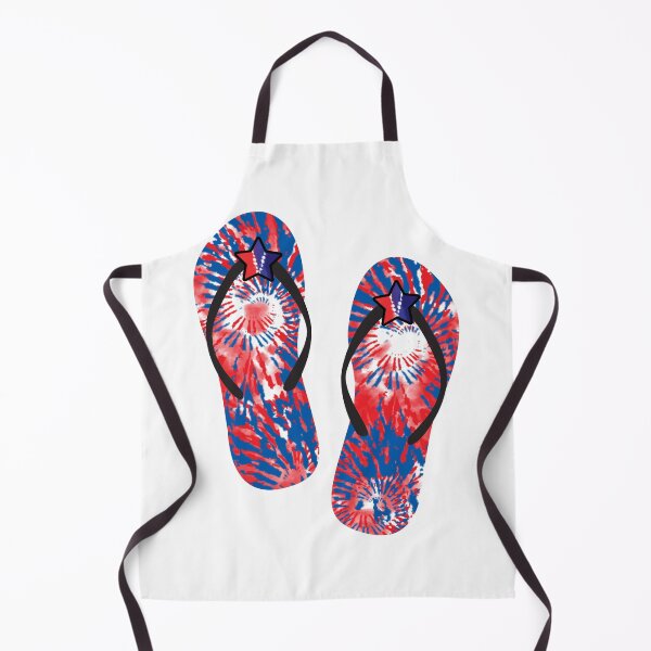 Item preview, Tie Dye Flip Flops go everywhere with red and blue color designed and sold by MisPuHoney.