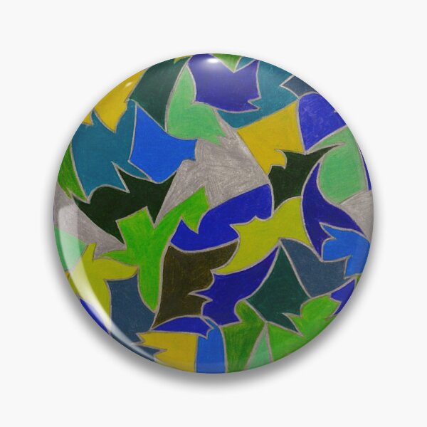 Item preview, Obra de arte moderna, diseño abstracto en verdes, azules, amarillos y plateados designed and sold by Midsummer1942.
