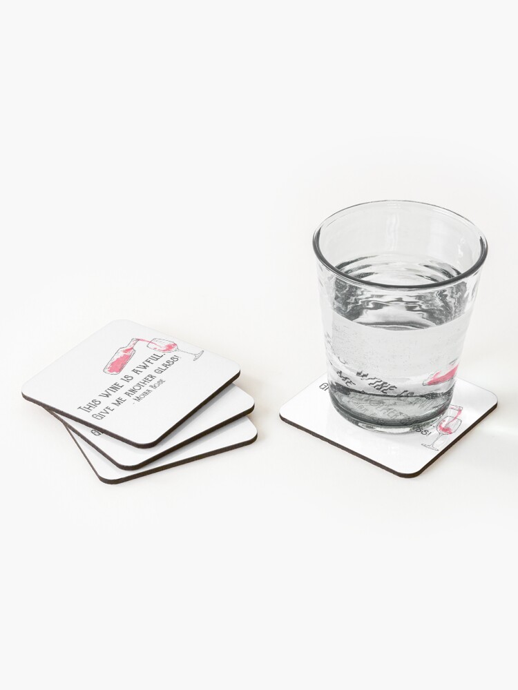 Alternate view of “This wine is awful. Give me another glass!” Moira Rose - Schitt’s Creek Quote Coasters (Set of 4)