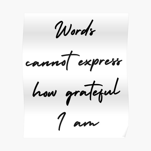 Words Cannot Express Posters for Sale | Redbubble
