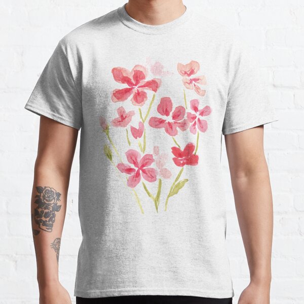 Watercolor Geranium Bouquet Classic T-Shirt