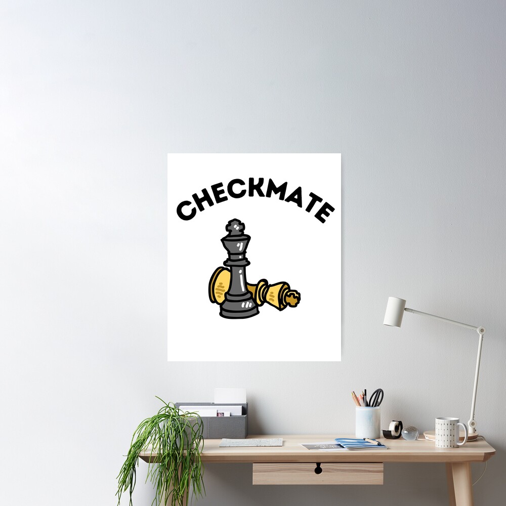 Classic Chess (King, Queen, Checkmate). Art Print by Happy go ella