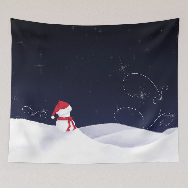 Item preview, Snowman On A Starry Winter Night designed and sold by TJFox.