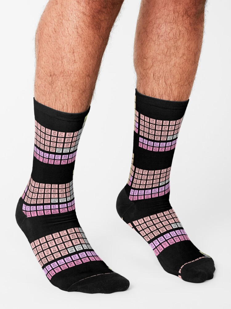 Alternate view of Chemistry Science: Periodic Table of Elements Socks