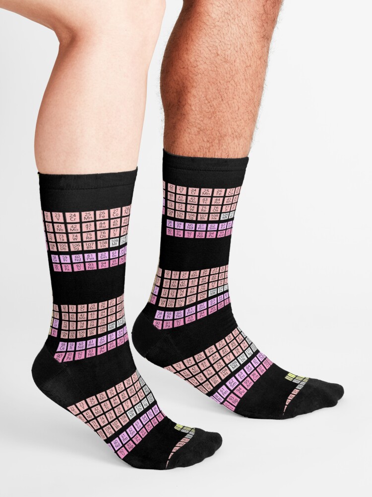 Alternate view of Chemistry Science: Periodic Table of Elements Socks