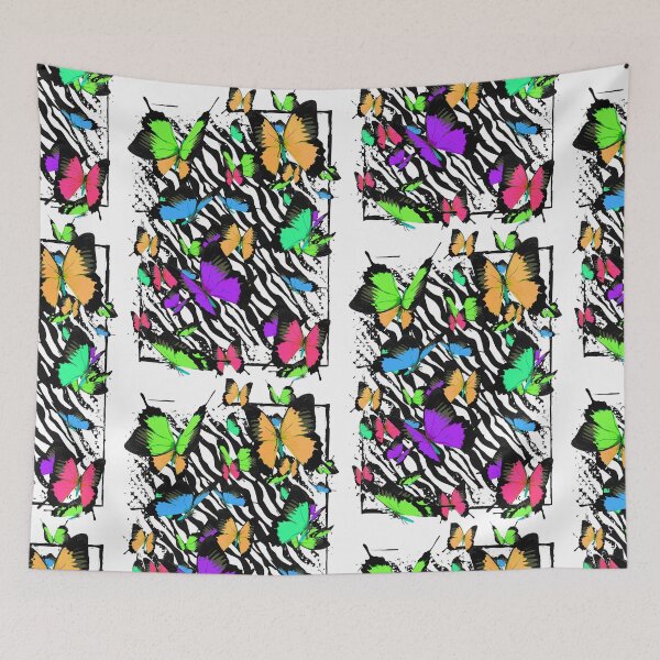 Item preview, Colorful Papillon - Cute Butterfly - Zebra Pattern - Puzzle designed and sold by BigWildKiwi.