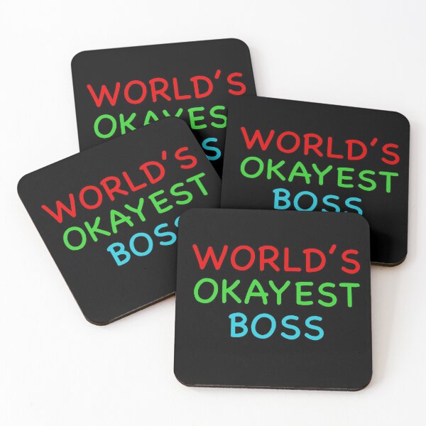 Item preview, Worlds Okayest Boss Funny Quote designed and sold by popculturechick.