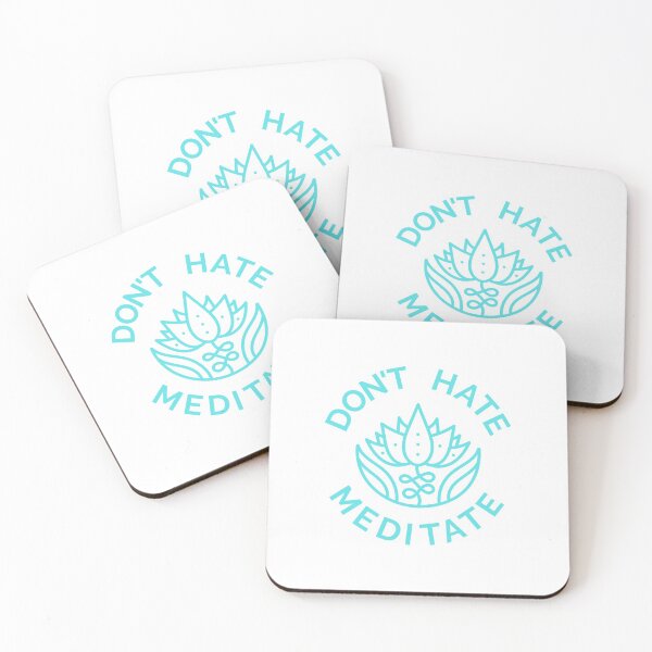 Item preview, Don't Hate, Meditate (Pastel Blue) designed and sold by pintsandquarts.