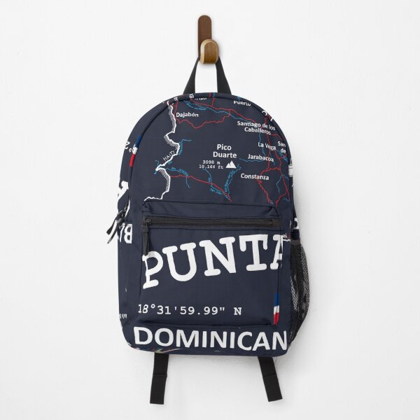 Item preview, Punta Cana Dominican Republic Travel Map Flag Coordinates Roads Rivers and Oceans designed and sold by frenchsalsa.