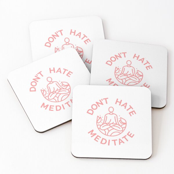 Item preview, Don't Hate, Meditate (Pastel Red) designed and sold by pintsandquarts.