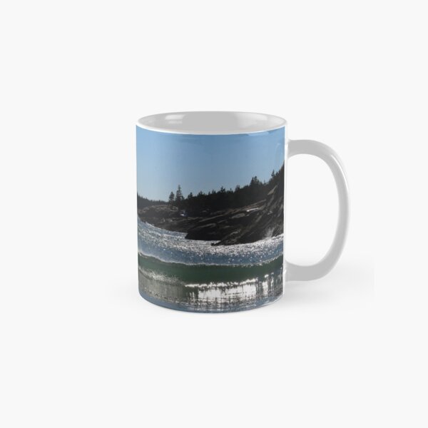 Beach in winter in Acadia Classic Mug