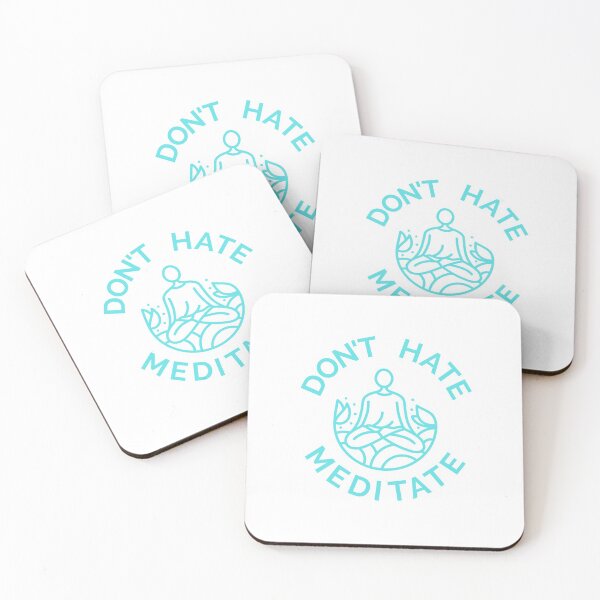Item preview, Don't Hate, Meditate (Pastel Blue) designed and sold by pintsandquarts.
