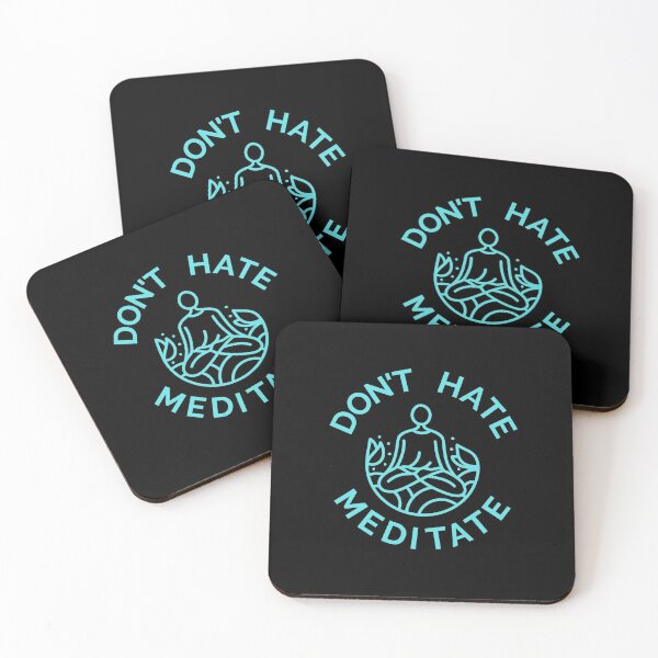 Item preview, Don't Hate, Meditate (Pastel Blue) designed and sold by pintsandquarts.