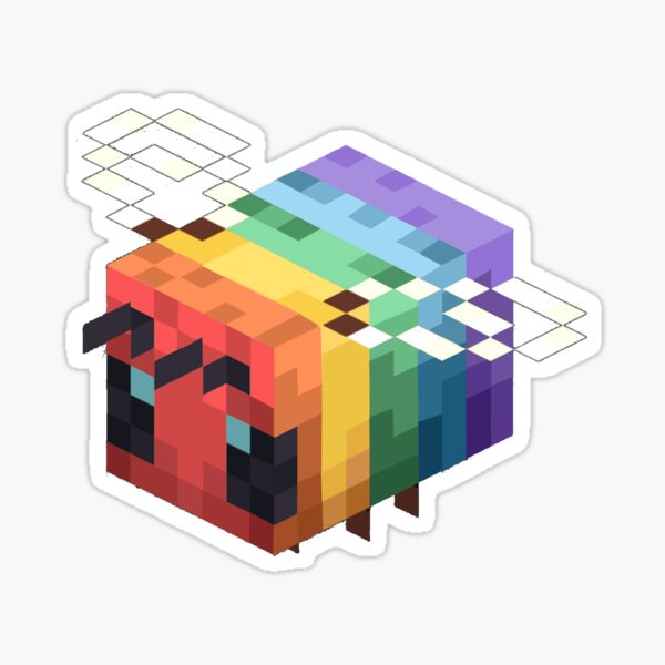 lgbtq+ minecraft bee Sticker