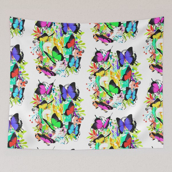 Item preview, Colorful Papillon - Cute Butterfly - Girlie - Flower Pattern designed and sold by BigWildKiwi.