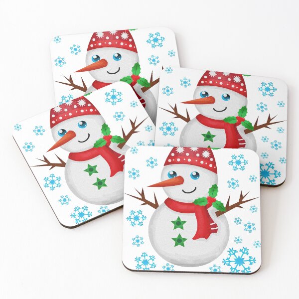 Item preview, Christmas Snowman cute with snowflakes winter designed and sold by MisPuHoney.