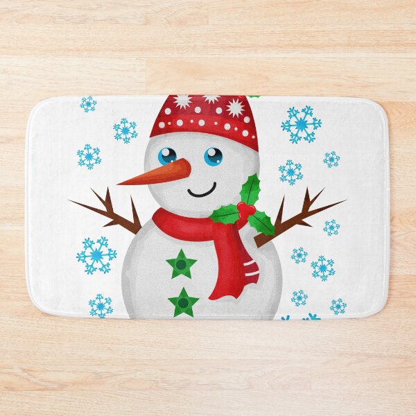 Item preview, Christmas Snowman cute with snowflakes winter designed and sold by MisPuHoney.