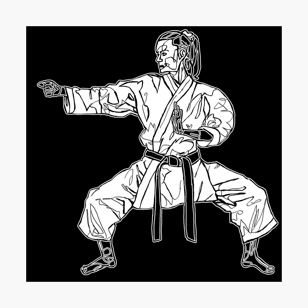 Karateka Karate Chopping Drawing 2D Anim... | Stock Video | Pond5