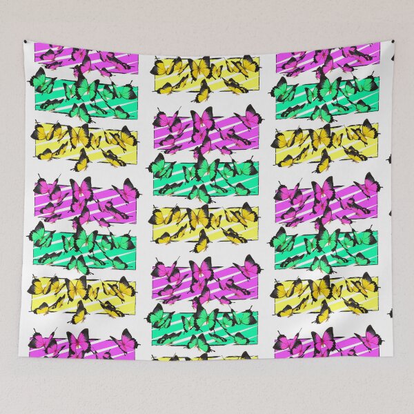 Item preview, Colorful Papillon - Cute Butterfly - Girlie - Stripes Geometric Pattern designed and sold by BigWildKiwi.