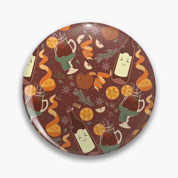 Item preview, Cute kawaii pattern with mulled wine designed and sold by burbura.