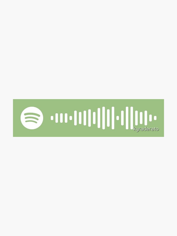 "Sweater Weather" Sage Green Spotify Scan Code by kyraderato