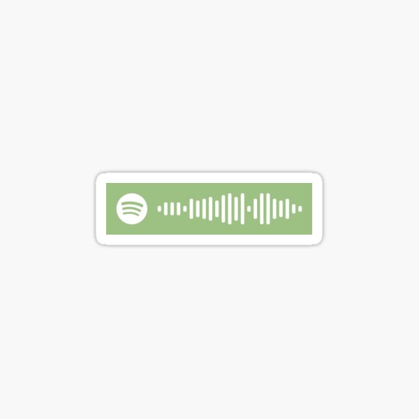 "Sweater Weather" Sage Green Spotify Scan Code Sticker