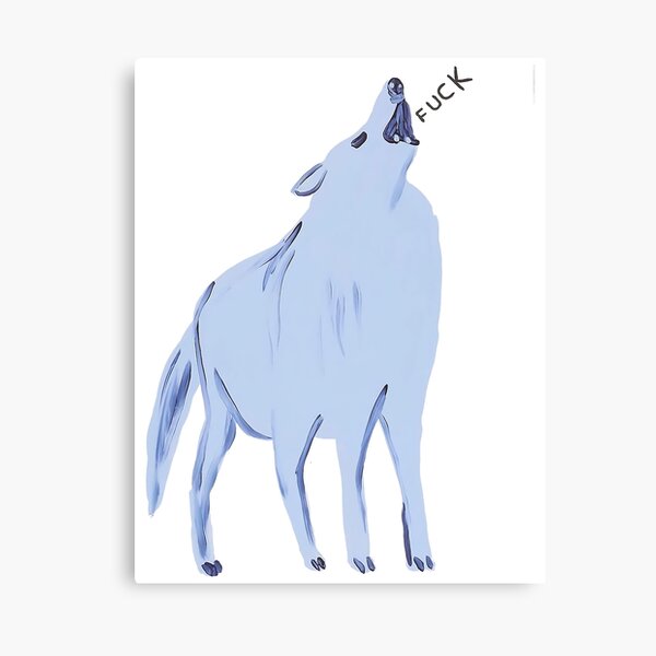 Blue Wolf Fuck Canvas Print