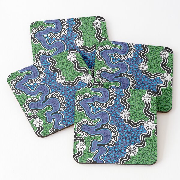 Item preview, Authentic Aboriginal Art - Greens designed and sold by HogarthArts.