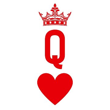 Queen of Heart Playing Cards Designer Digital Printed Leggings