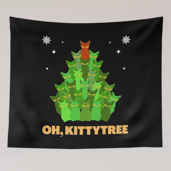 Item preview, Oh Kitty Tree Christmas Cats designed and sold by healthybrains.