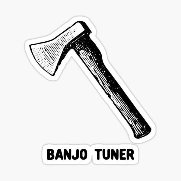 Artikel-Vorschau von Lustiger Banjo Tuner Witz Vintage Beil Design, designt und verkauft von Huhnerdieb Apparel.