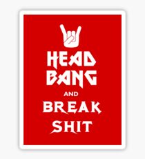 Head Bang (Metal Fonts) Sticker