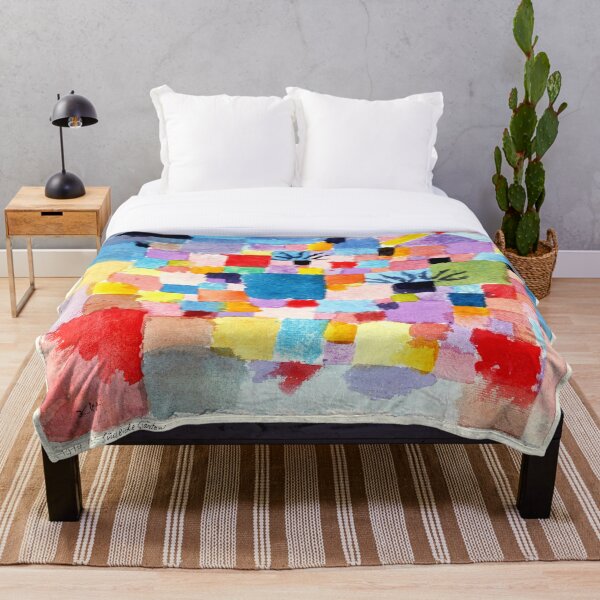 Paul Klee Southern Gardens | Klee inspired Fine Art w/Signature Throw Blanket