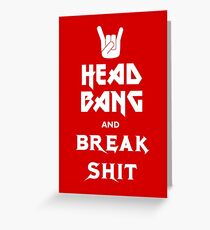 Head Bang (Metal Fonts) Greeting Card