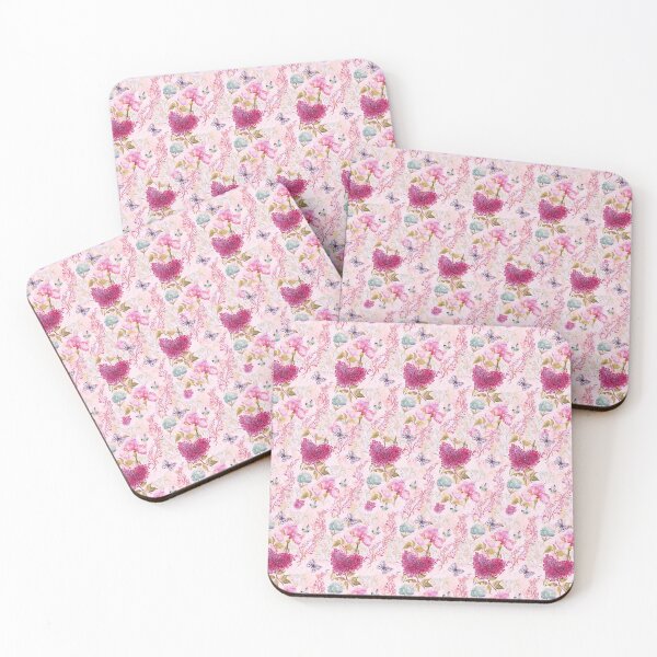 Item preview, Pink Color Pattern, Watercolor Floral Design designed and sold by LagoonsStudio.