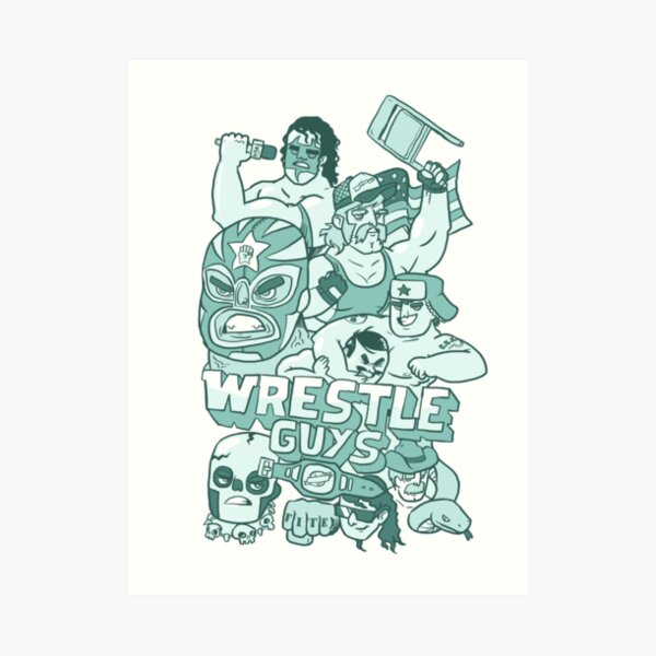 Wrestle Guys Art Print