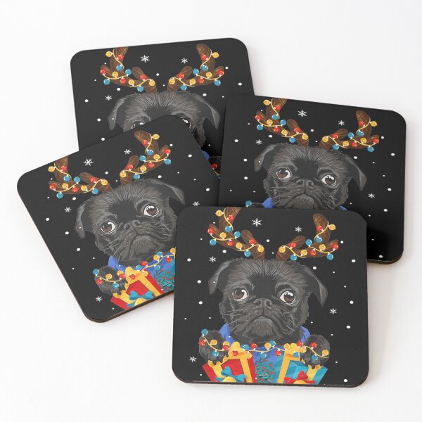Item preview, Black Pug Blinker  Nice Dog Christmas Lover Gift designed and sold by BrockSly.