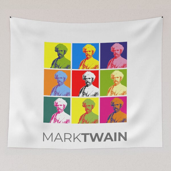 Item preview, Mark Twain pop-art portrait poster designed and sold by CMYKStudio.