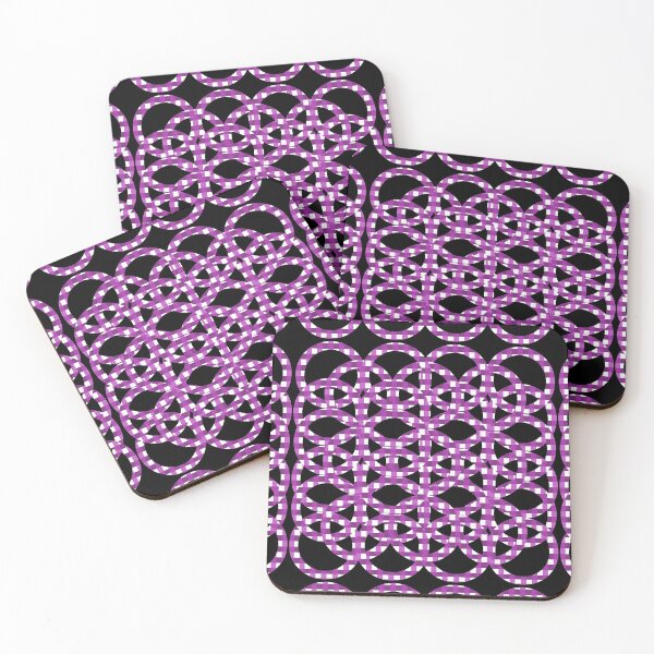 Item preview, Purple Gingham Checkered Circles designed and sold by ArtByLM.