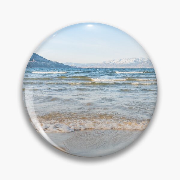 Item preview, Winter Beach View of Okanagan Lake and Mountains designed and sold by Amy Mitchell.