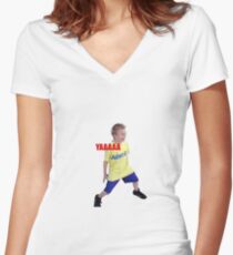 Crack Kid from Vine Women's Fitted V-Neck T-Shirt