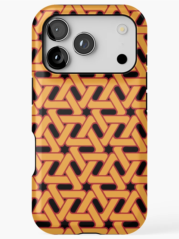 Thumbnail 1 of 4, iPhone Case, Yellow trangle pattern design designed and sold by Rajzone.