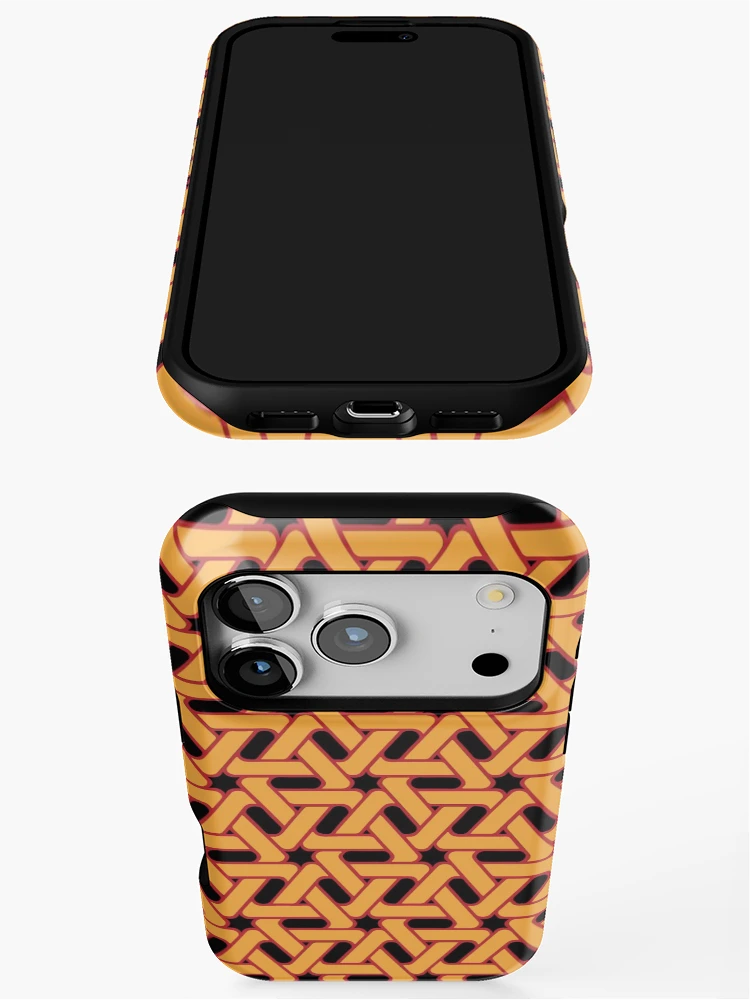 Thumbnail 3 of 4, iPhone Case, Yellow trangle pattern design designed and sold by Rajzone.