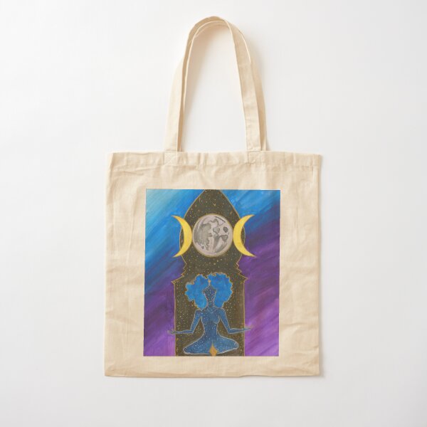 The High Priestess, Astral Reflections Tarot Cotton Tote Bag