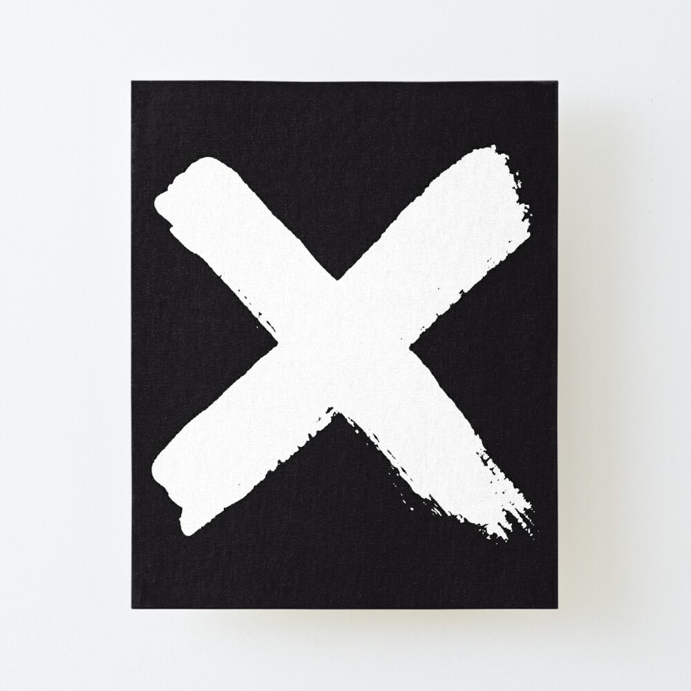 White X Plague Painted Cross No Trespassing Silence Or Censored Symbol Black Background Hd High Quality Art Board Print By Iresist Redbubble